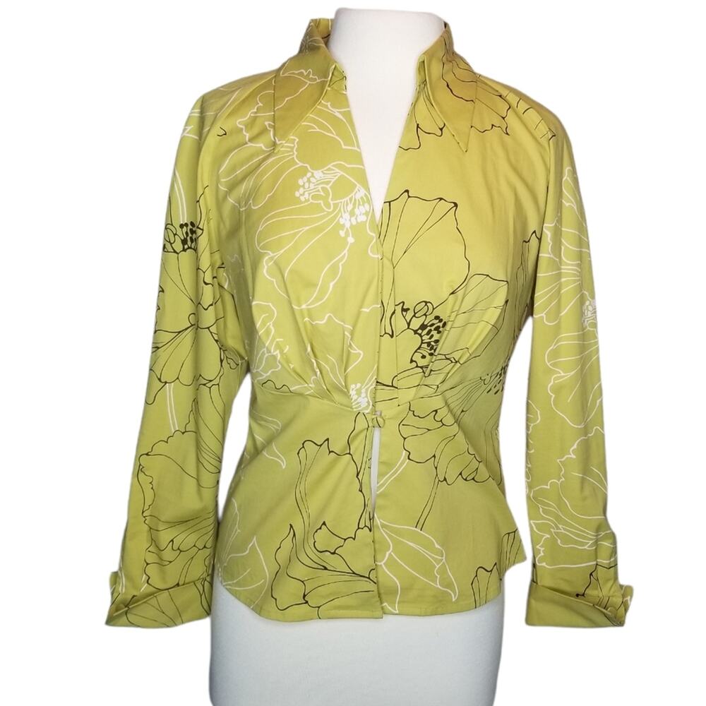 Studio Jax Blazer Womens 6 Small Jacket Long Sleeve Top Green Dressy Jacket